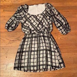 Black and White Patterned Dress